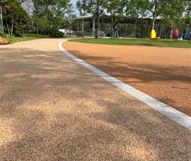 公園上城園林道路-露骨料地坪施工效果圖來啦！