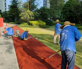 【廣州地石麗】趁著天氣晴朗，冷鋪瀝青施工抓緊安排~